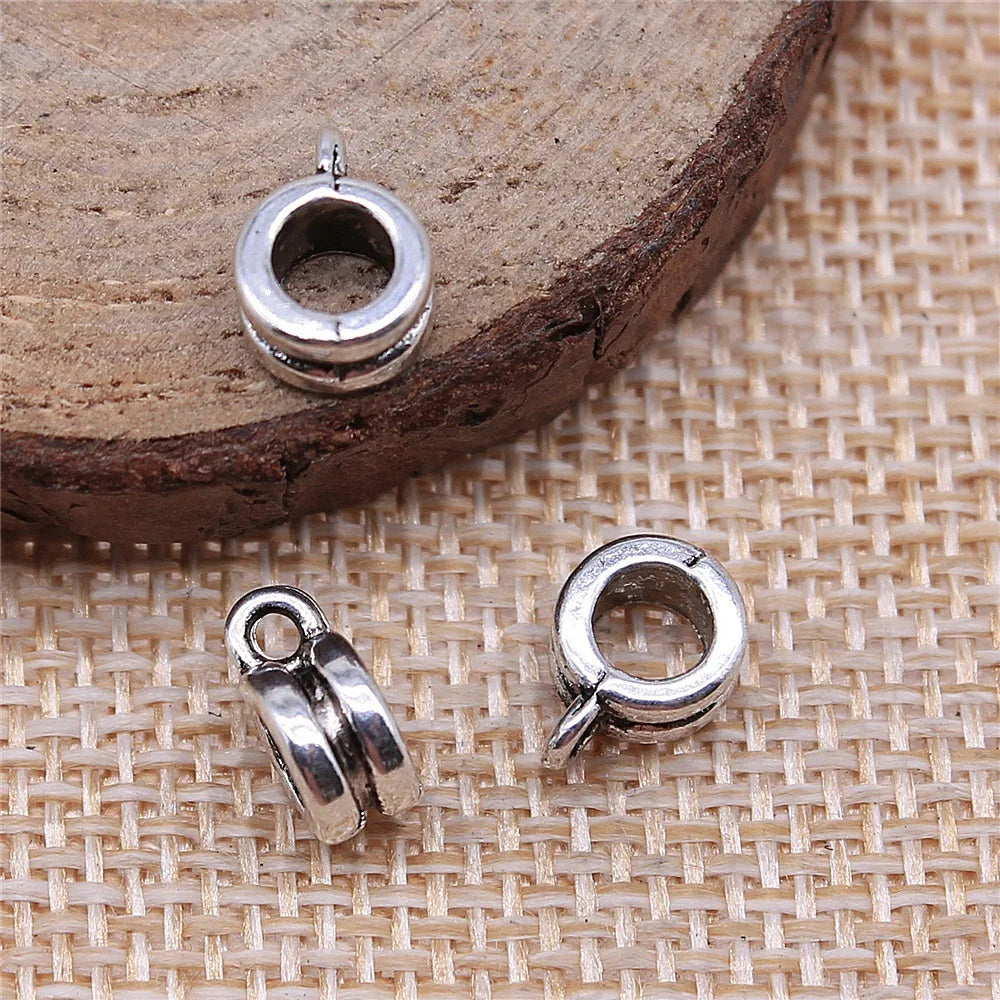 9x7x4mm 0.6g Multicolor Zinc Alloy Pendant Bails Connector Charms for DIY Necklace Bracelet Making