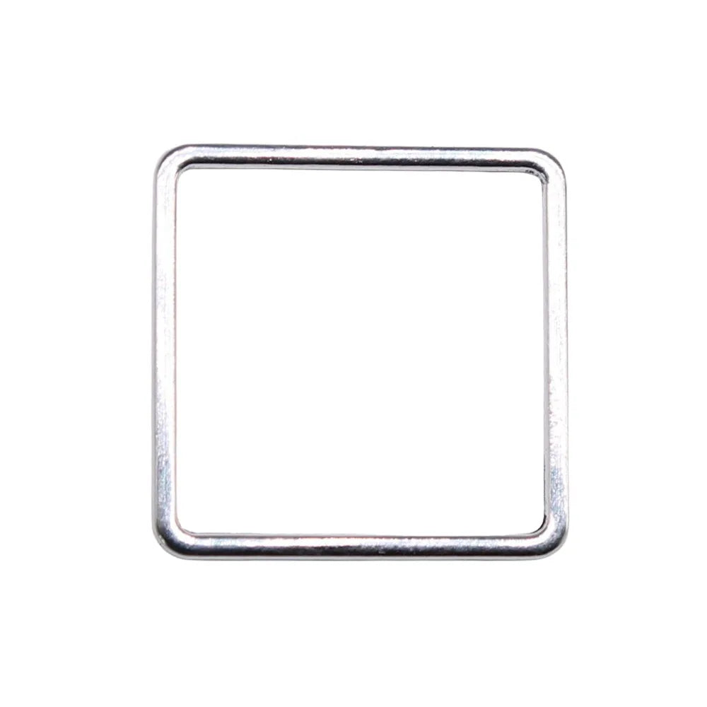 25x25mm 1.37g Zinc Alloy Geometric Square Charm Pendant for DIY Necklace Earring Jewelry Making