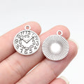 22x19mm 1.6g Multicolor Zinc Alloy Clock Charm Pendant for Necklace Bracelet DIY Jewelry