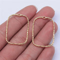 33x23mm 0.95g KC Gold Zinc Alloy Geometric Earring Charm Pendant for DIY Earrings Jewelry Making