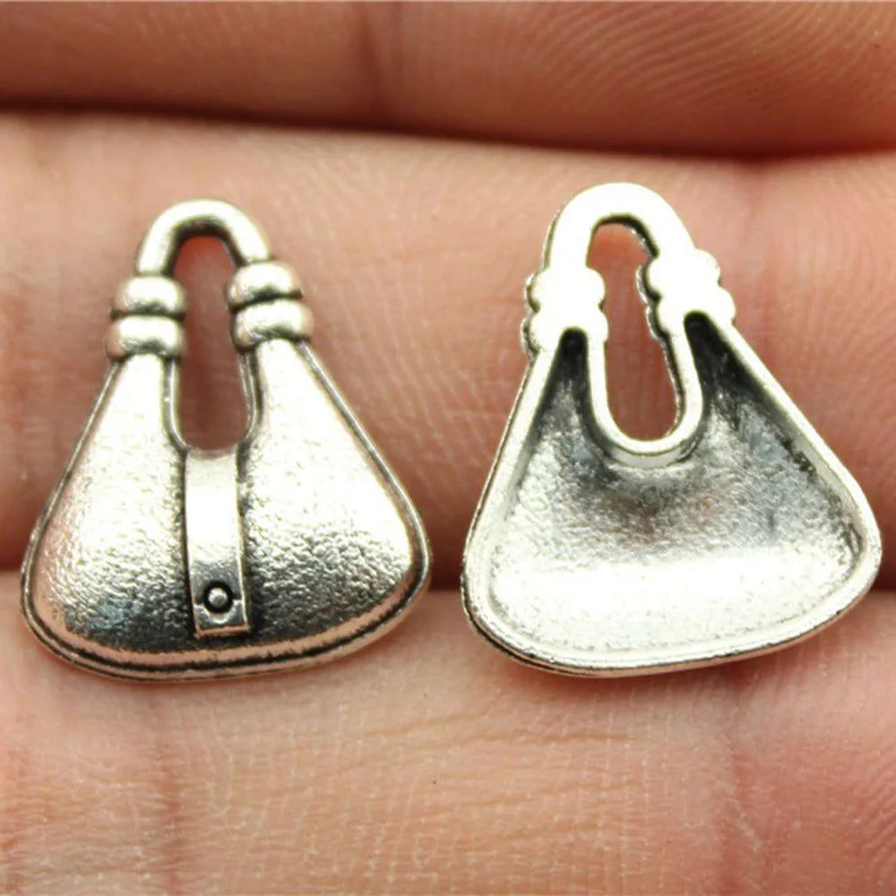 18x15mm 1g Multicolor Zinc Alloy Bag Charm Pendant for DIY Necklace Keychain Jewelry Accessories