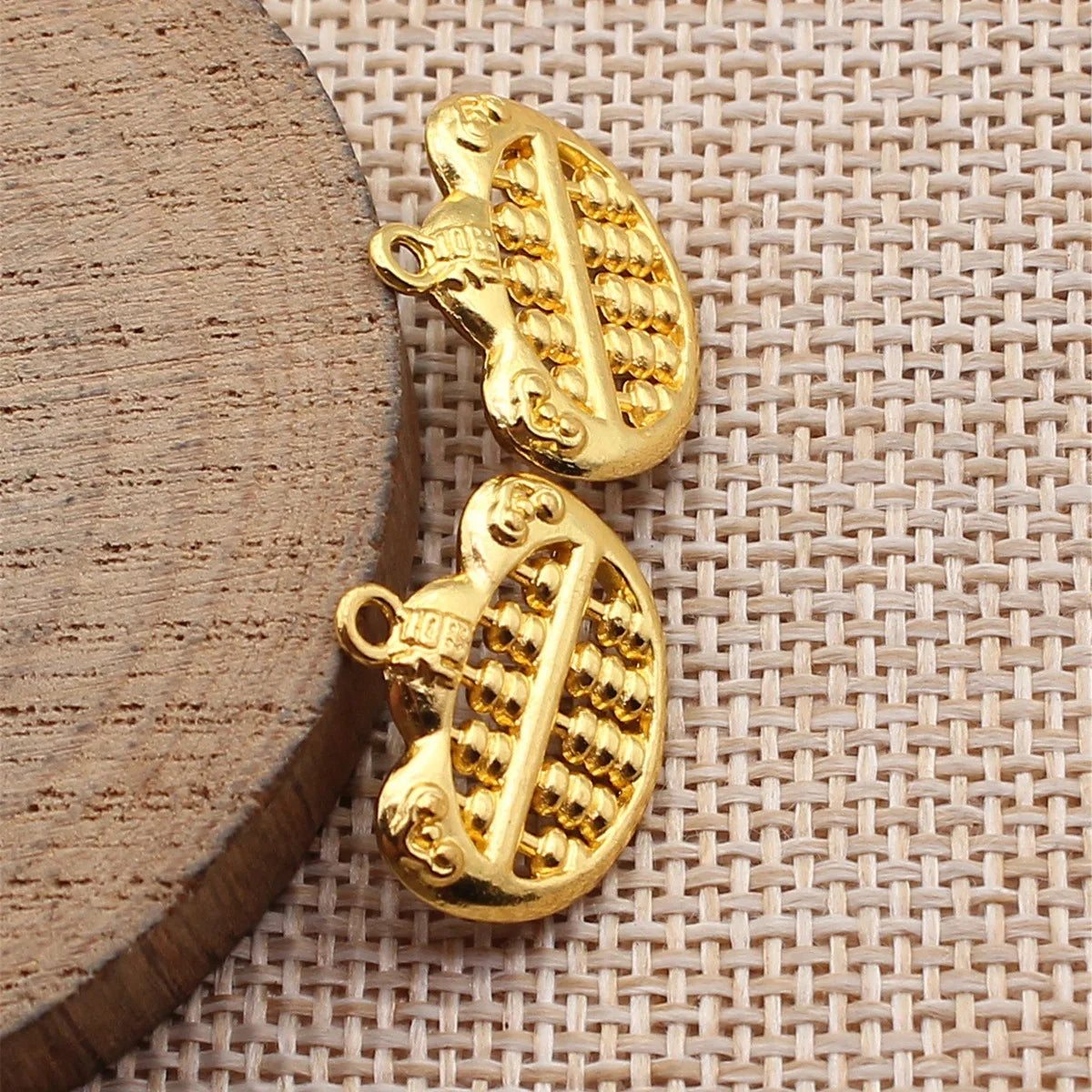 19x17mm 1.9g Multicolor Zinc Alloy Chinese Sycee Abacus Charm Pendant for DIY Jewelry Making