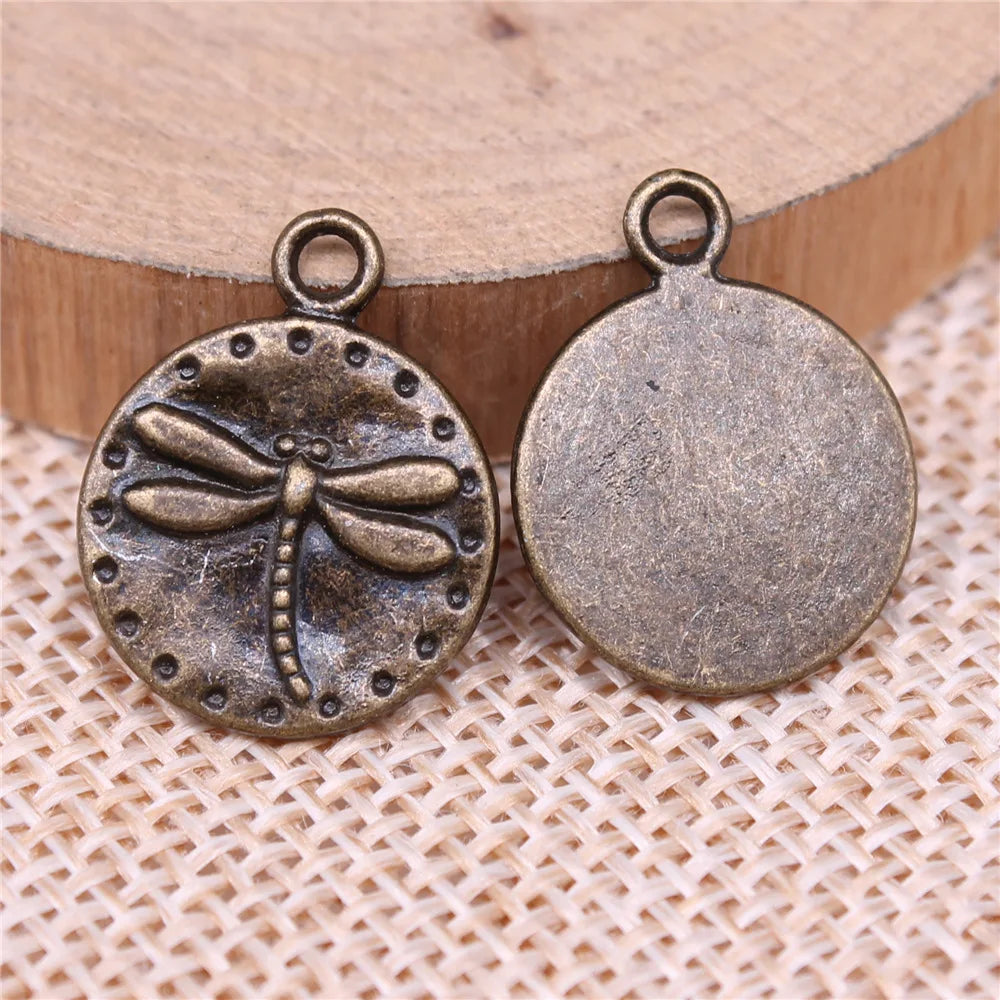15mm 1.4g Multicolor Zinc Alloy Dragonfly Charm Pendant for DIY Necklace Bracelet Jewelry Making