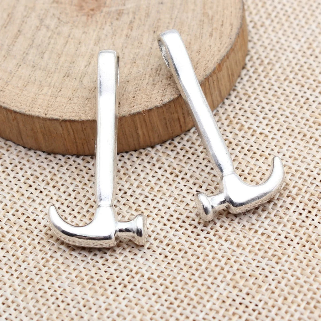 40x19mm 4.7g Multicolor Zinc Alloy Hammer Mallet Charm Pendant for DIY Necklace Bracelet Jewelry Making