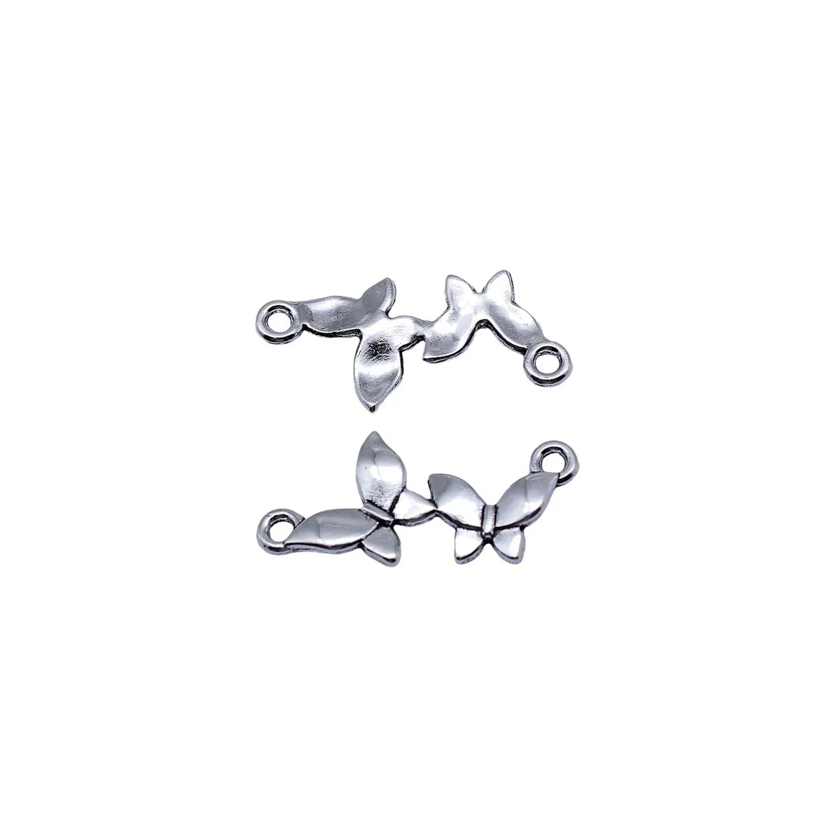 27x12mm 0.97g Antique Silver Zinc Alloy Butterfly Connector Charm for DIY Bracelet Earring Jewelry Making