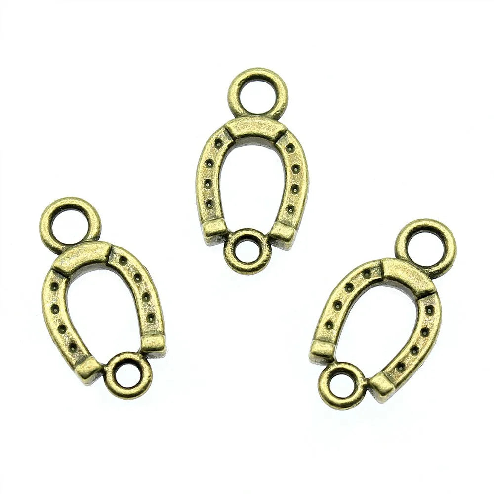 18x10mm 0.8g Multicolor Iron Horseshoe Connector Charm for Bracelet Necklace Jewelry Making