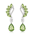 Elegant Wing Crystal Rhinestone Drop Earrings With Teardrop Tassel Dangle For Wedding Party Gift