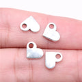 9x8mm 0.34g Antique Silver Zinc Alloy Heart Charm Pendant for DIY Bracelet Necklace Making