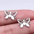 15x12mm 0.59g Antique Silver Zinc Alloy Butterfly Connector Charm Pendant for DIY Bracelet Jewelry Making