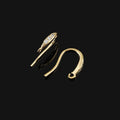 Elegant Gold Alloy Spiral Hoop Stud & Clip On No Piercing Rhinestone Ear Cuff DIY Jewelry Earrings