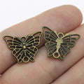 22x17mm 1g Multi Color Zinc Alloy Butterfly Connector Charm for DIY Bracelet Jewelry Making