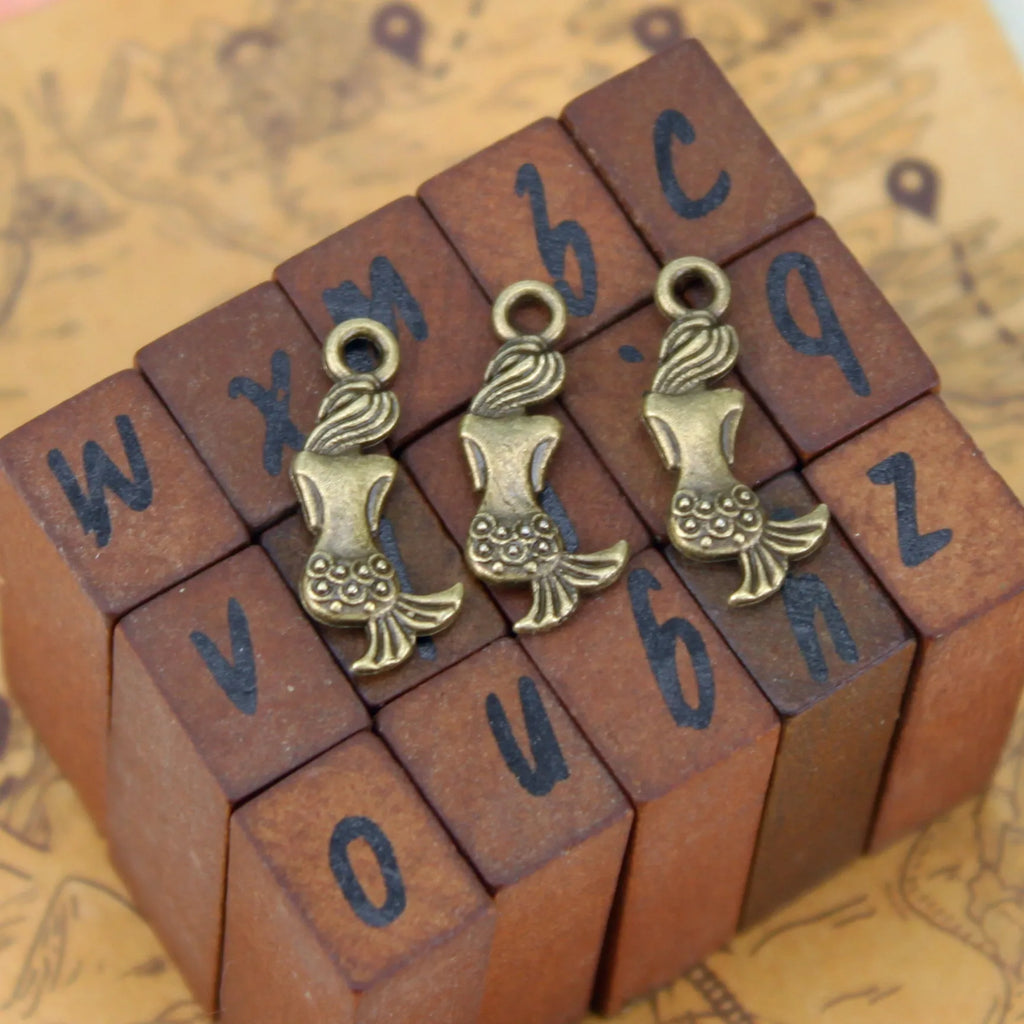 20x9MM Zinc Alloy Mermaid Bottle Charm Pendant No.804303 for DIY Necklace Bracelet Jewelry Making