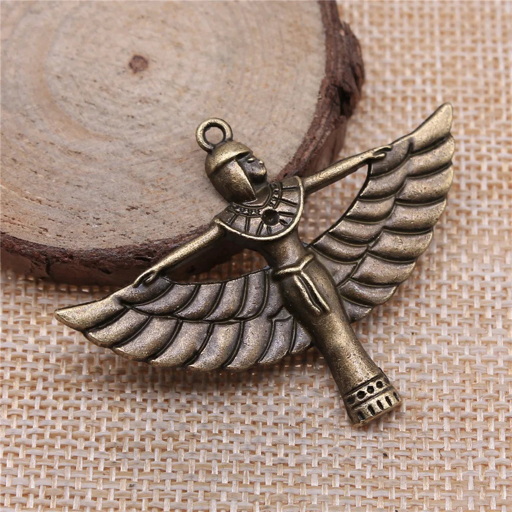 42x56mm 7.8g Multicolor Zinc Alloy Egyptian Goddess Charm Pendant for DIY Necklace Bracelet Jewelry