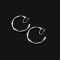 Vintage Alloy Bamboo Hoop Spiral Disc Stud & Clip On No Piercing New Chinese Style C-Shaped Earrings