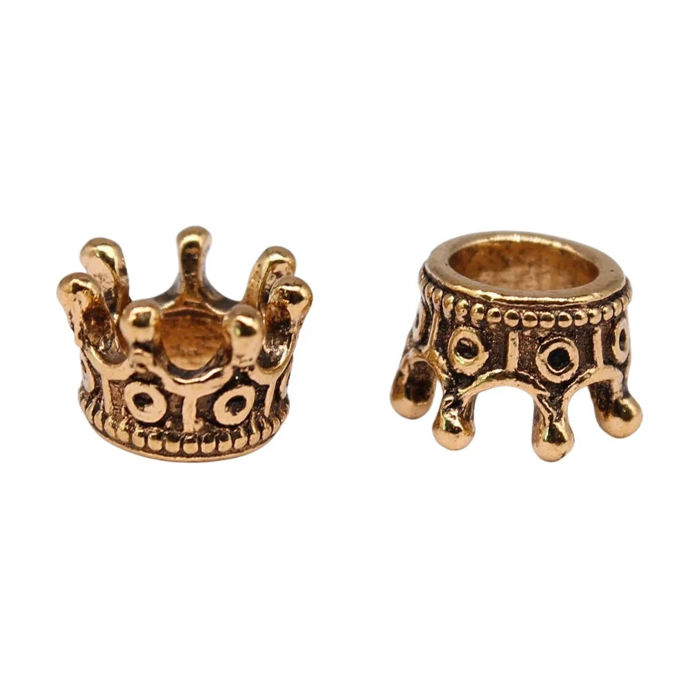 10x7x6mm 1.3g Multicolor Zinc Alloy Crown Bead Charm Pendants for DIY Necklace Bracelet Making