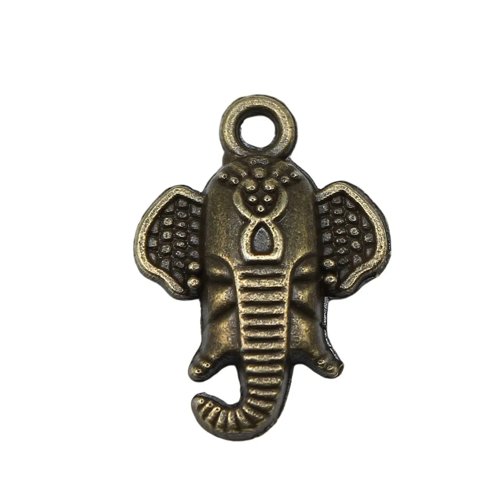 22x16mm 1.2g Multicolor Zinc Alloy Elephant Charm Pendant for DIY Necklace Bracelet Making