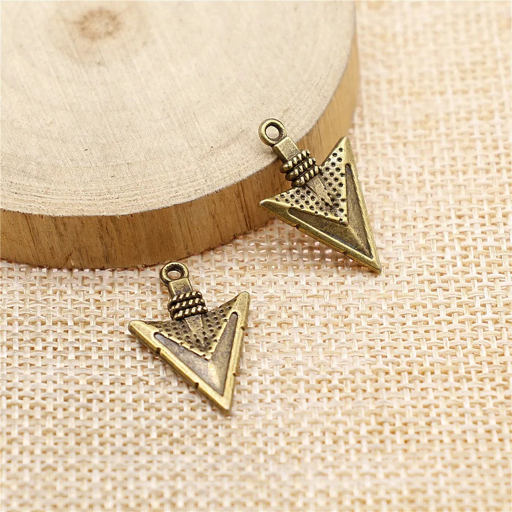 23x15mm 1.5g Antique Bronze Zinc Alloy Arrow Charm Pendant for Necklace Bracelet DIY Jewelry Making