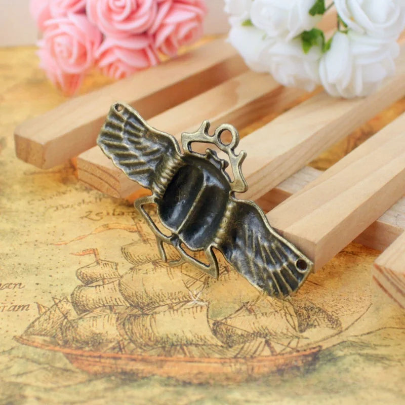 62x38MM Antique Silver Zinc Alloy Beetle Charm Pendant for DIY Necklace Bracelet Jewelry Making