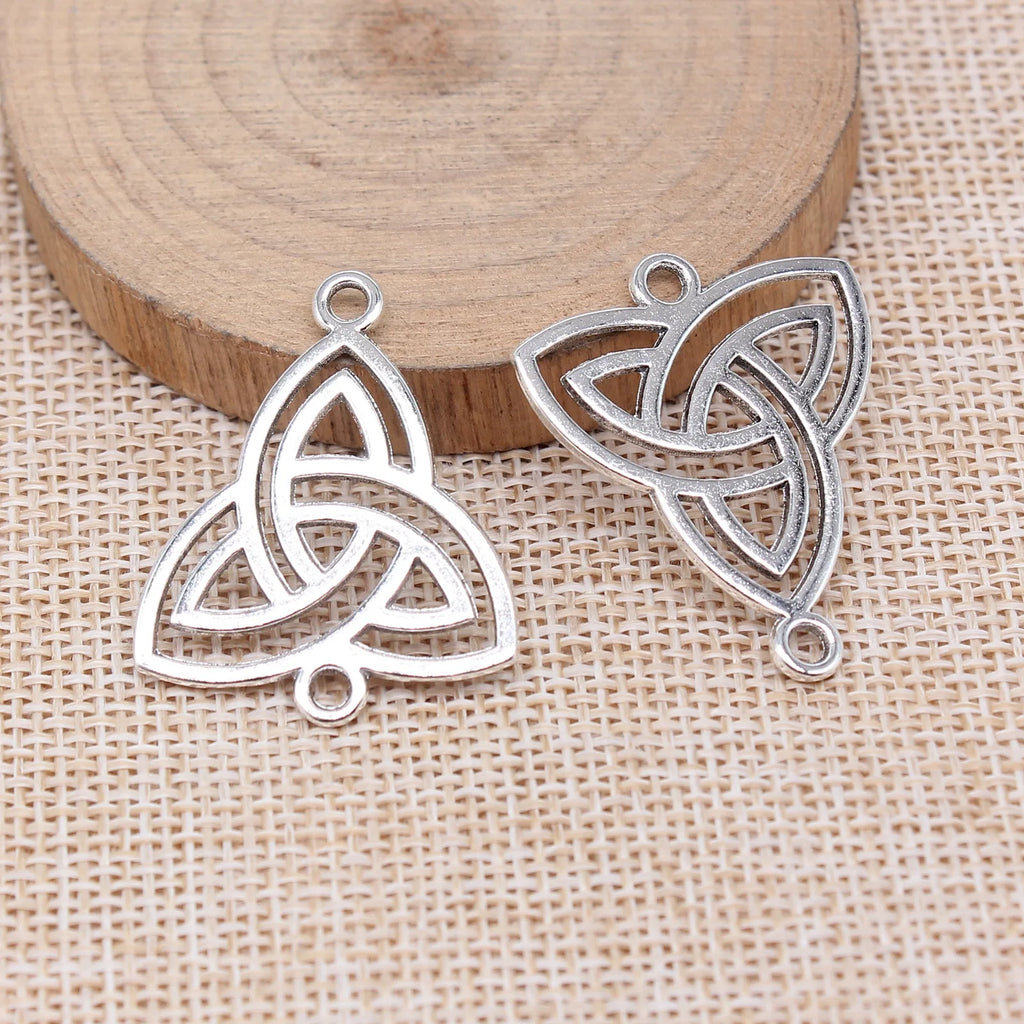 33x26mm 2.6g Antique Silver Zinc Alloy Celtic Knot Connector Charm for DIY Bracelet Necklace Making