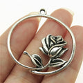 36x33mm 3.6g Multicolor Zinc Alloy Flower Charm Pendant for DIY Bracelet and Necklace Making