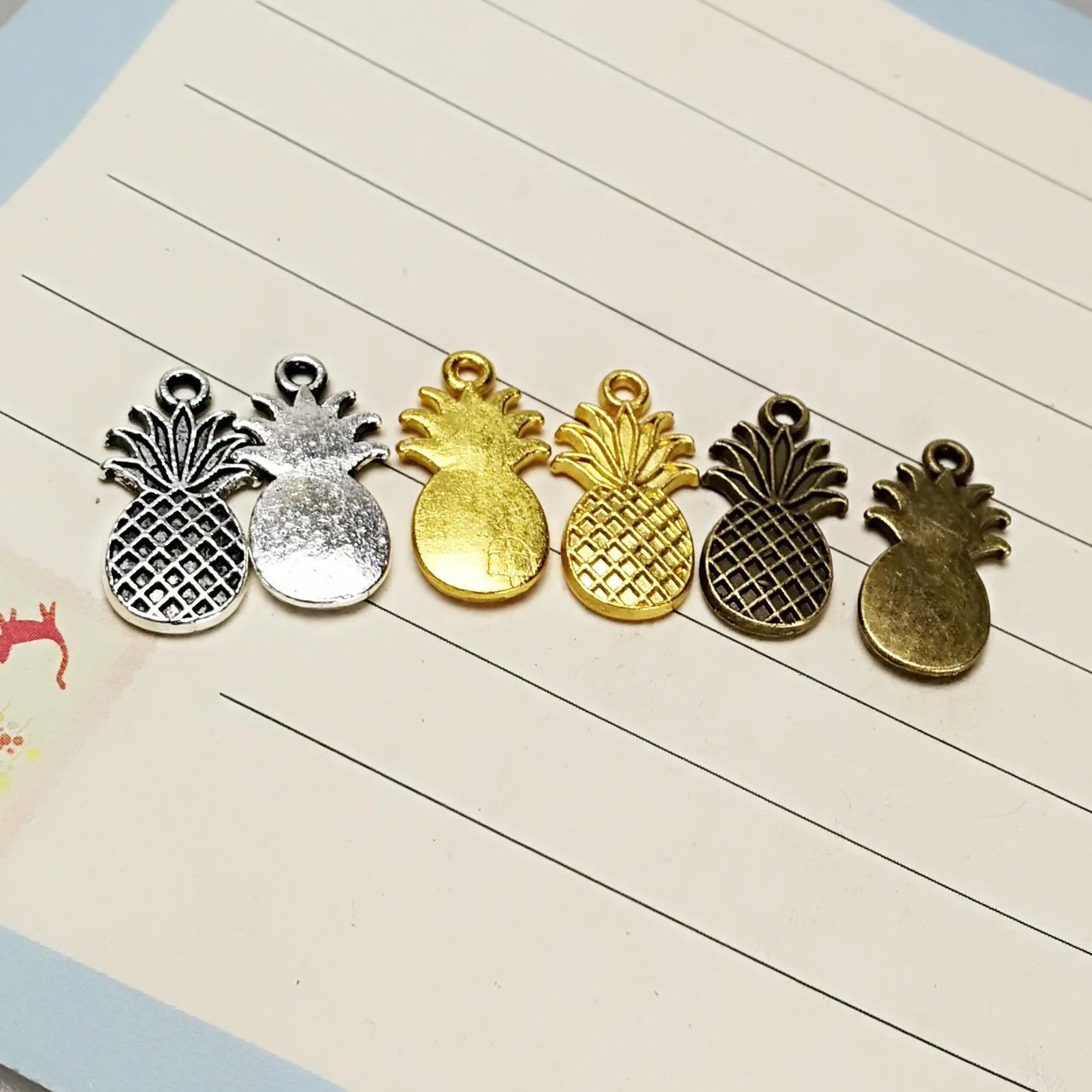 17x9MM Zinc Alloy Pineapple Charm Pendant for DIY Necklace Bracelet Jewelry Making