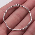 41x44mm 2.1g Antique Silver Zinc Alloy Irregular Ring Earring Connector Charms for DIY Earrings