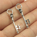 34x8mm 1.3g Antique Silver Zinc Alloy Key Charm Pendant for DIY Bracelet Necklace Jewelry Making