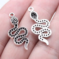30x13mm 1.4g Antique Silver Zinc Alloy Snake Charm Pendant for DIY Necklace Bracelet Jewelry Making