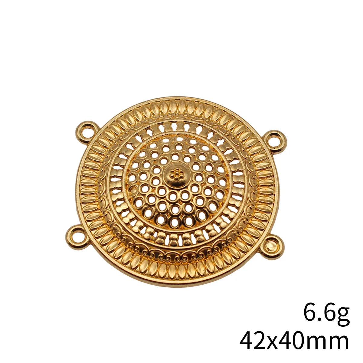 42x40mm 6.6g Multicolor Zinc Alloy Four Hole Body Chain Connector Charm for Waist Chain Headpiece