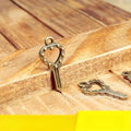 25x11MM Antique Silver Zinc Alloy Heart Key Charm Pendant for DIY Necklace Bracelet Jewelry Making