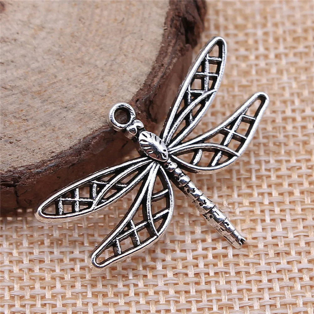 34x25mm 2g Multicolor Zinc Alloy Dragonfly Charm Pendant for DIY Necklace Bracelet Making