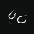 Elegant Gold Alloy Twisted Hoop Circle Stud & Clip On No Piercing Commuter Minimalist Earrings