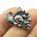 28x20mm 2.7g Antique Silver Zinc Alloy Treasure Bowl Charm Pendant for DIY Jewelry Making