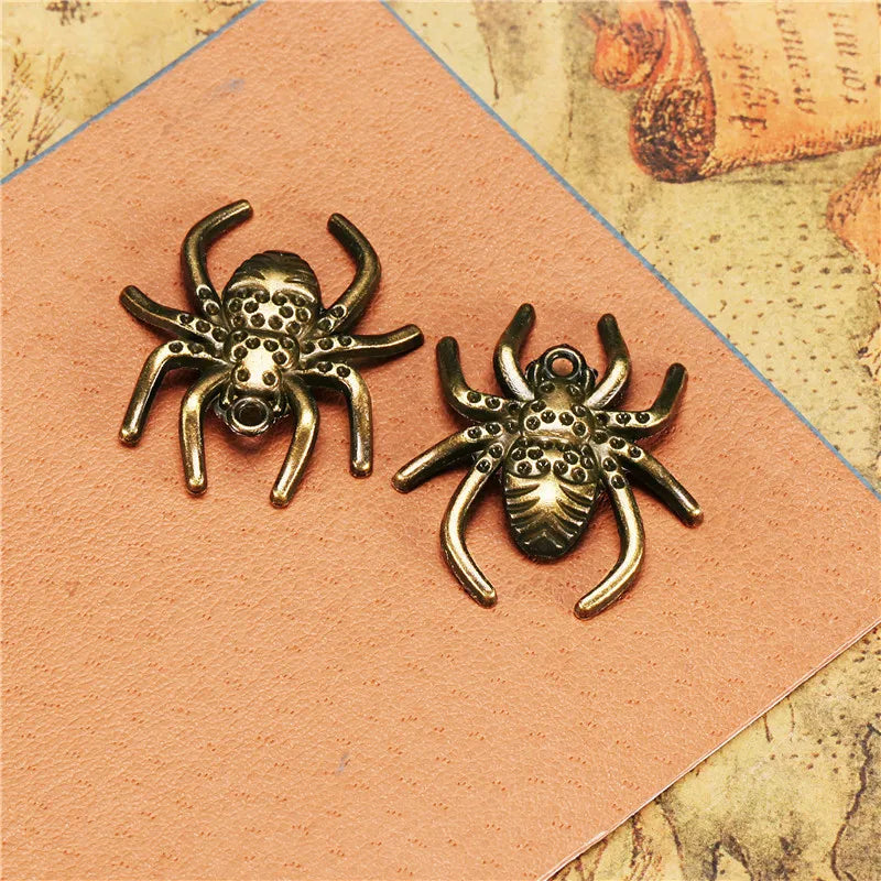29x25MM Zinc Alloy Spider Charm Pendant for DIY Necklace Bracelet Jewelry Making