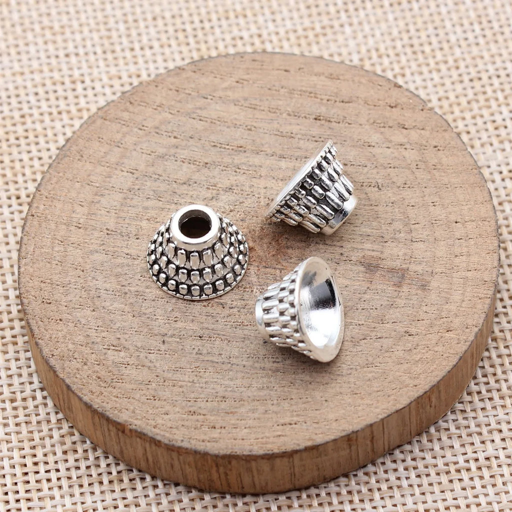 14x14x8.5mm 2g Multicolor Zinc Alloy Cone Tassel Cap Bead for DIY Tassel Jewelry and Garment Accessories