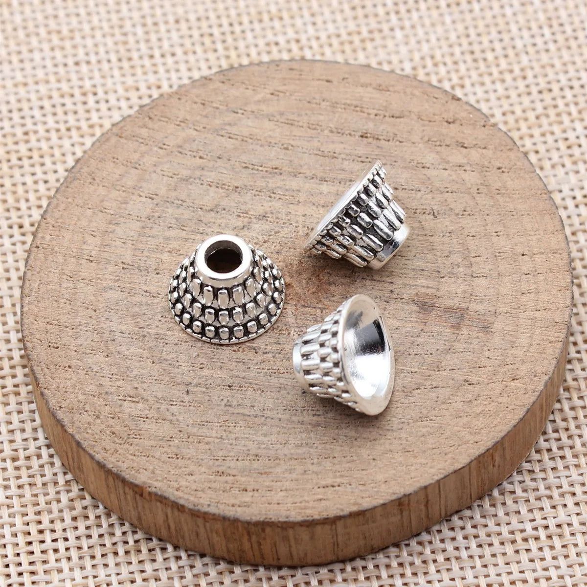 14x14x8.5mm 2g Multicolor Zinc Alloy Cone Tassel Cap Bead for DIY Tassel Jewelry and Garment Accessories