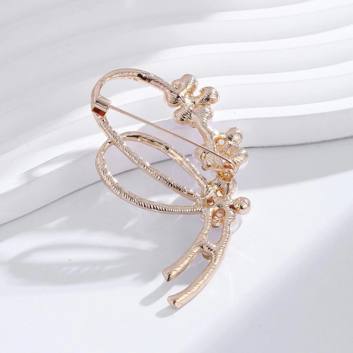 Elegant Pearl Rope Knot Brooch With Rhinestone Alloy Bow, Women's Lapel Pin Corsage Suit Accessory Gift