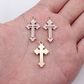 25x14mm 1g Multicolor Zinc Alloy Simple Cross Charm Pendant for DIY Necklace Earring Bracelet Jewelry