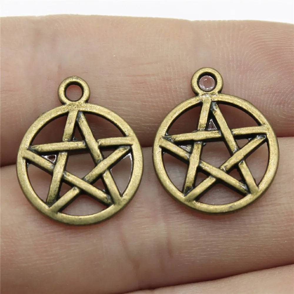 16mm 1.2g Multicolor Zinc Alloy Small Five-Point Star Charm Pendant for DIY Necklace Bracelet Making