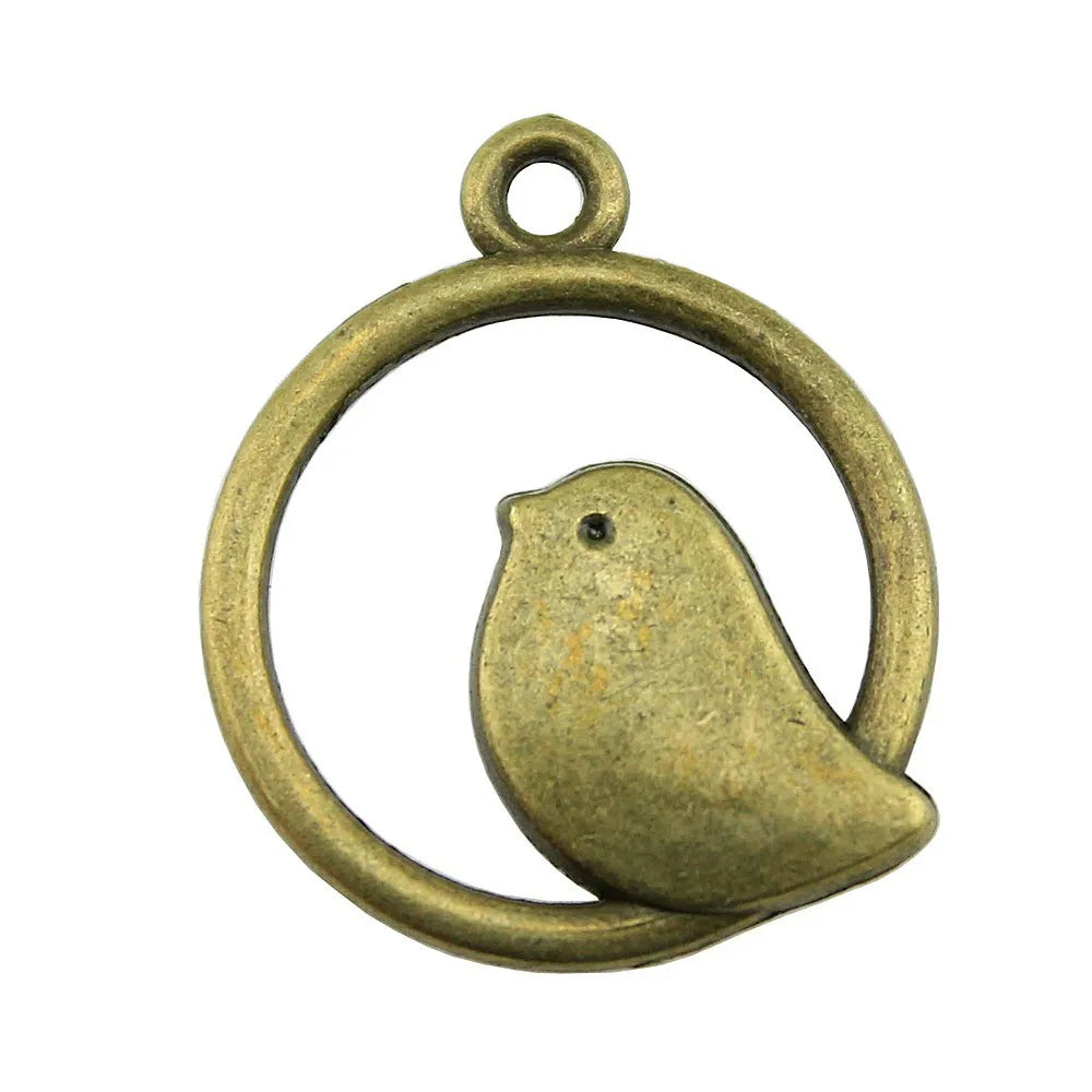 20mm 1.7g Multicolor Zinc Alloy Bird Charm Pendant for DIY Necklace Bracelet Jewelry Making Findings