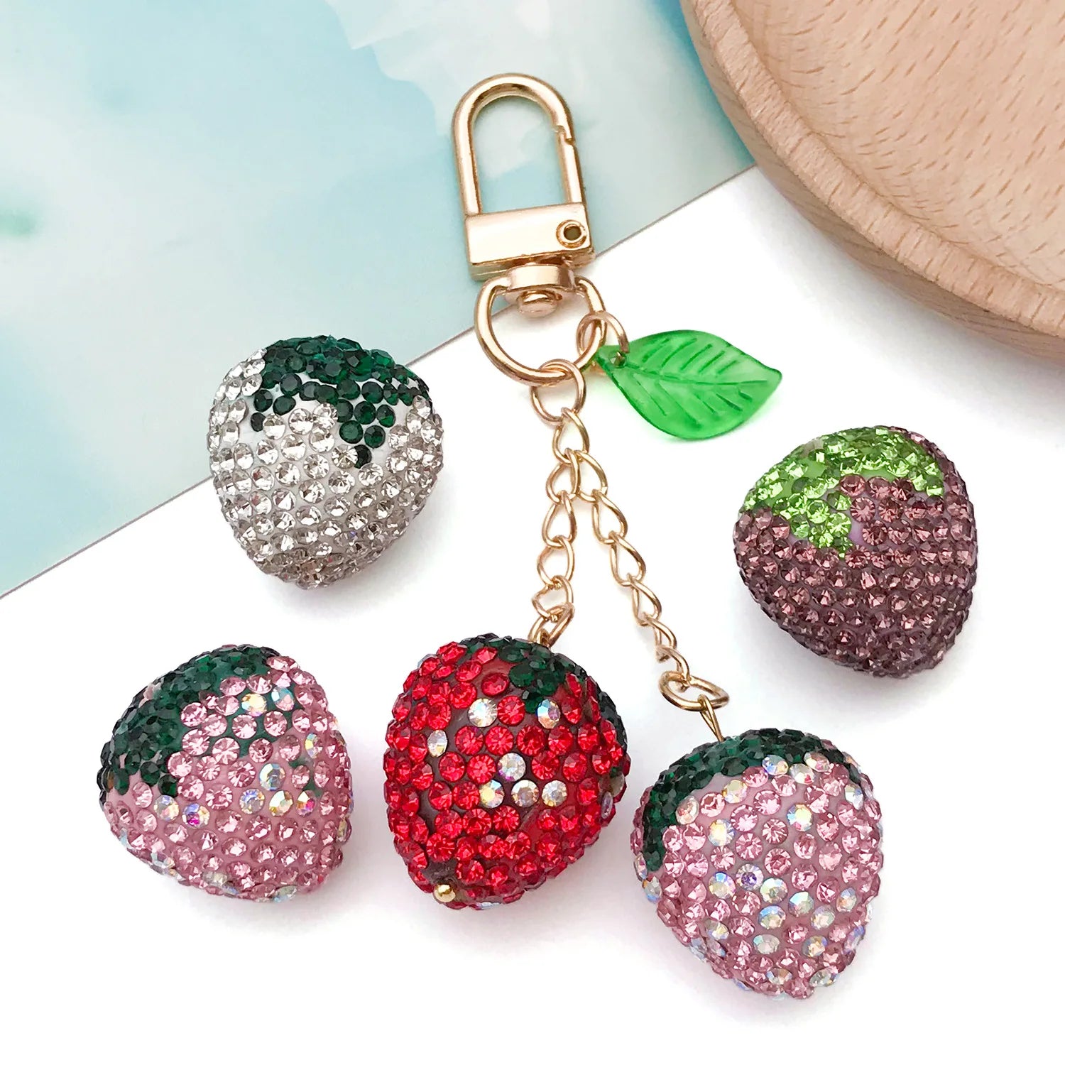 Crystal Strawberry Beads