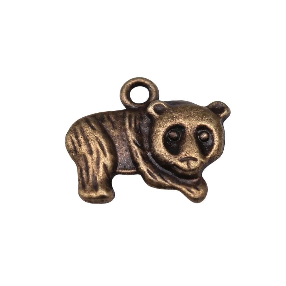 13x17mm 1.8g Multicolor Zinc Alloy Panda Bear Cat Charm Pendant for DIY Bracelet Necklace Jewelry Making