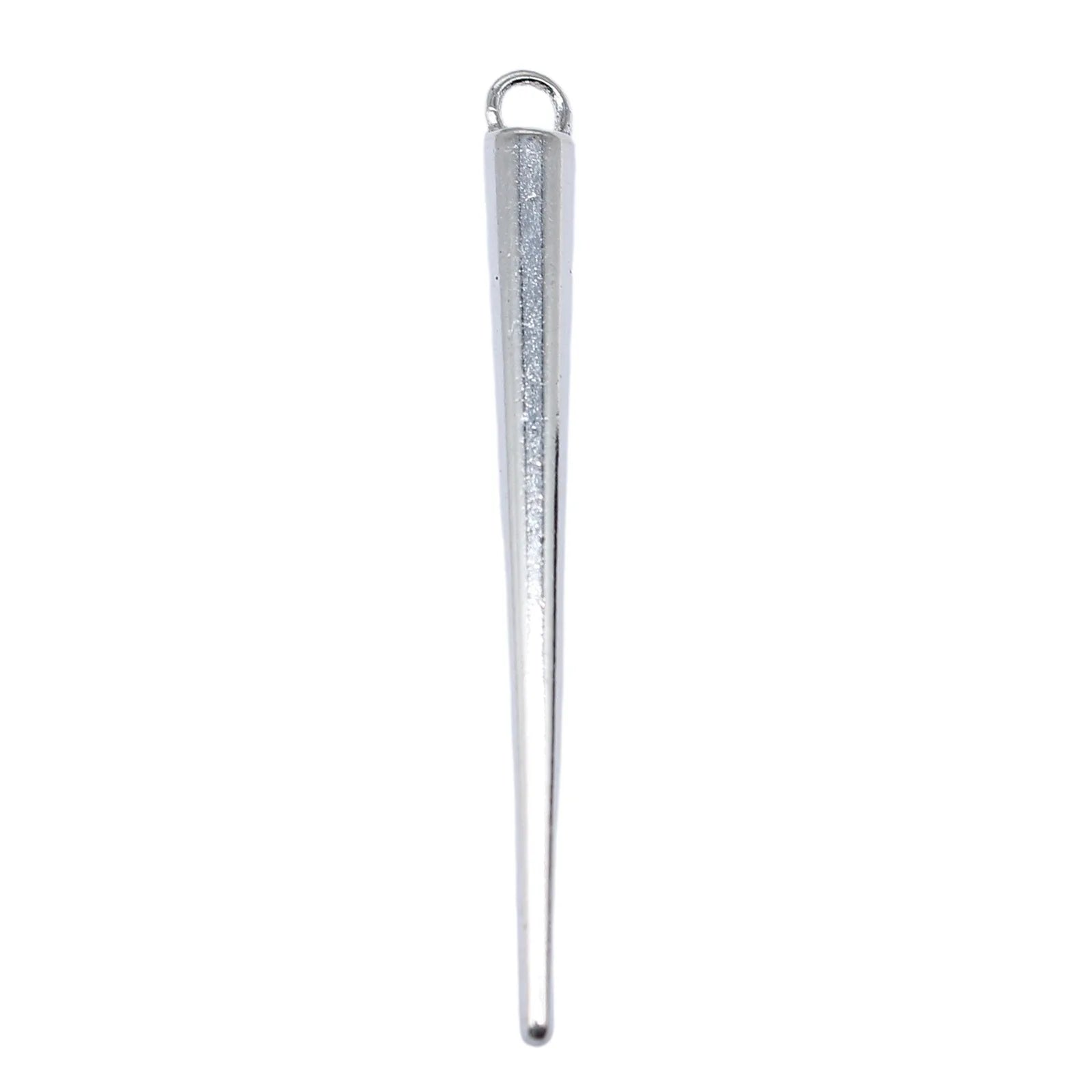 49x5mm 2.7g Multicolor zinc alloy long Cone charm pendant for DIY necklace earring jewelry making