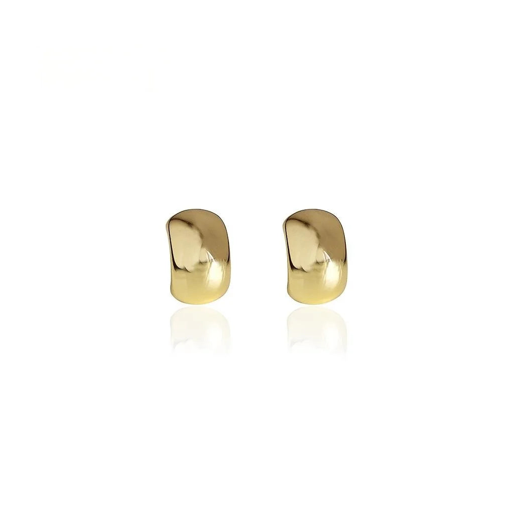 18K Real Gold Plated Copper Oval Geometric Drop Earrings Luxury Style Jewelry For Women
