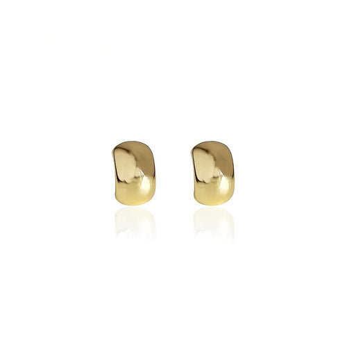 18K Real Gold Plated Copper Oval Geometric Drop Earrings Luxury Style Jewelry For Women