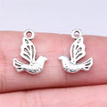 14x11mm 0.5g Antique Silver Zinc Alloy Dove Charm Pendant for DIY Necklace Bracelet Jewelry Making