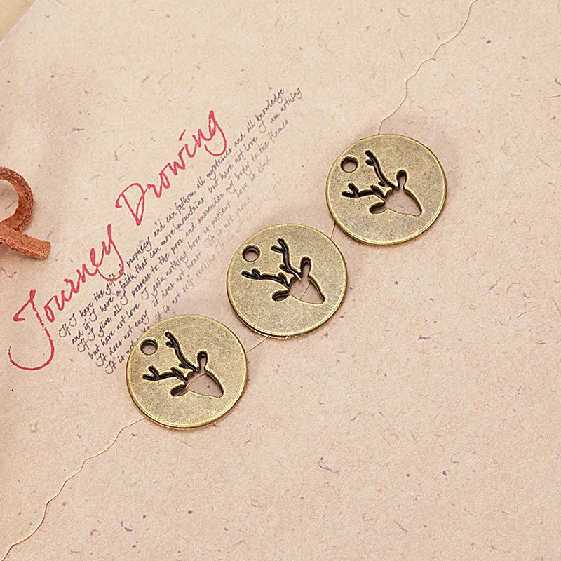 18MM Zinc Alloy Reindeer Charm Pendant for DIY Necklace Bracelet Jewelry Making
