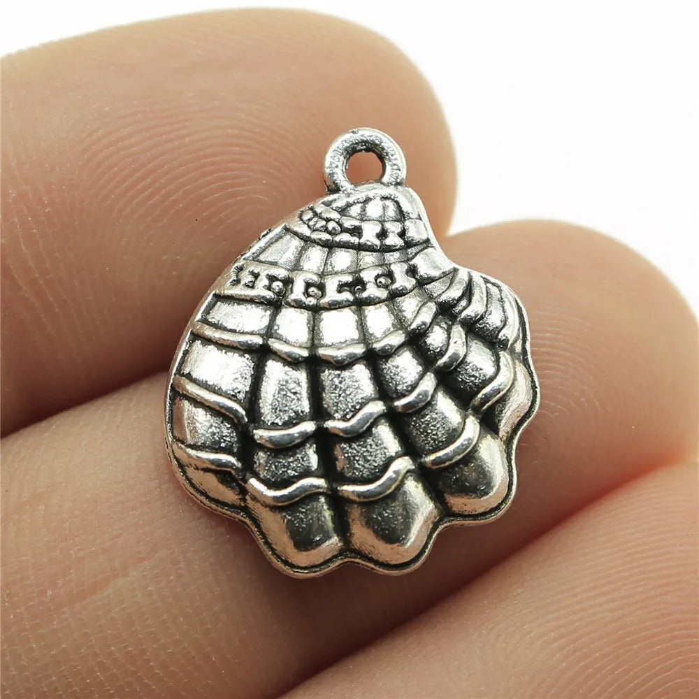 19mm 1.7g Multicolor Zinc Alloy Shell Charm Pendant for DIY Necklace Bracelet Jewelry Making