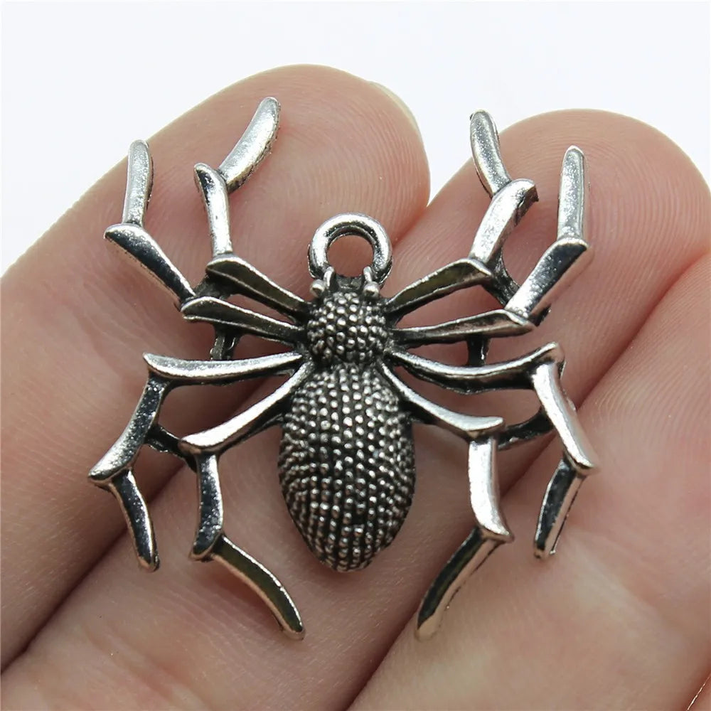 35x32mm 5.1g Multicolor Zinc Alloy Spider charm pendant for necklace bracelet DIY jewelry making