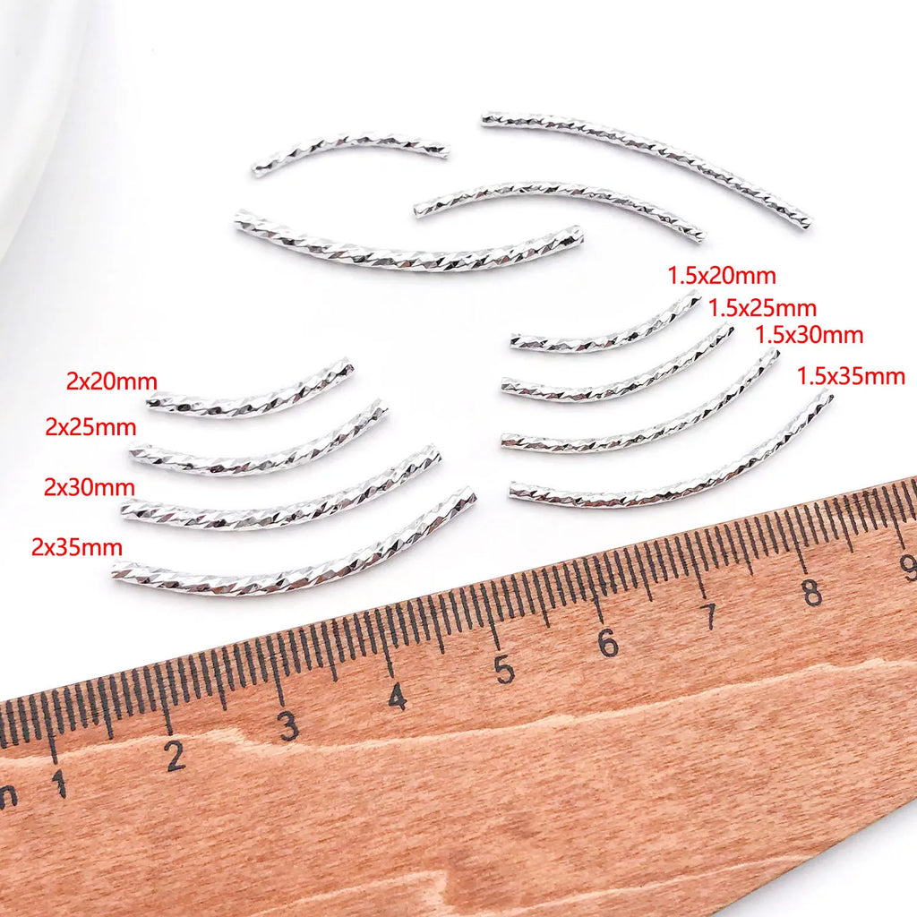 Copper Alloy 18K Gold Plated Twisted Faceted Bead Connector Tube for Necklace Bracelet Making